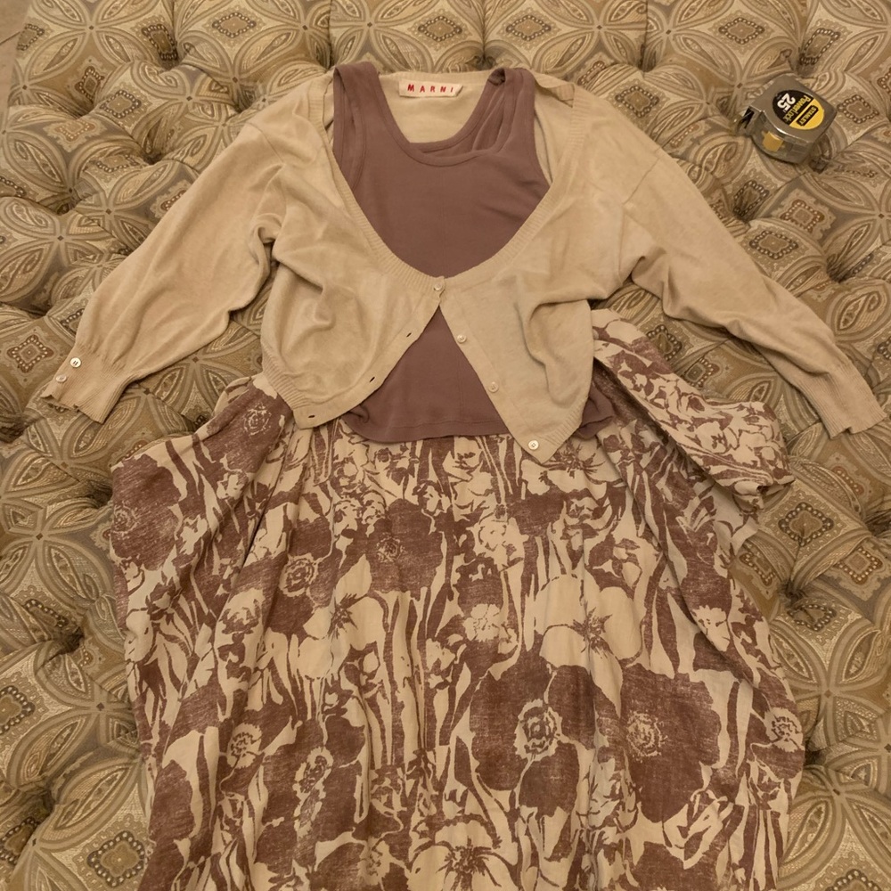 3 Piece Skirt Set:Marni Sweater, Tank, Skirt